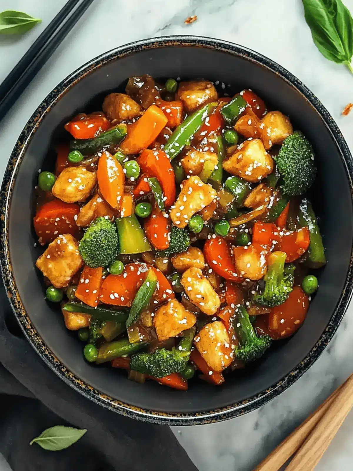 Savory Vegetable Stir Fry with Creamy Peanut Sauce Delight 3 Vegetable Stir Fry with Peanut Sauce