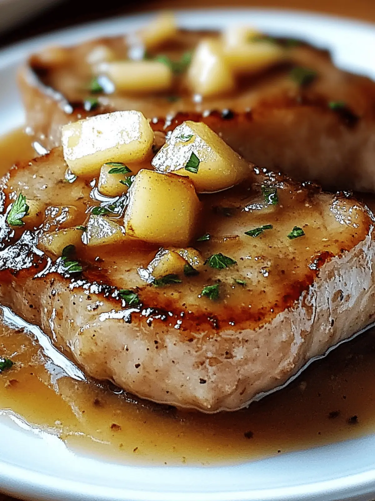 Delicious Juicy Pork Chops with Apple Sauce Ready in 30 Minutes 4 Juicy Pork Chops with Apple Sauce