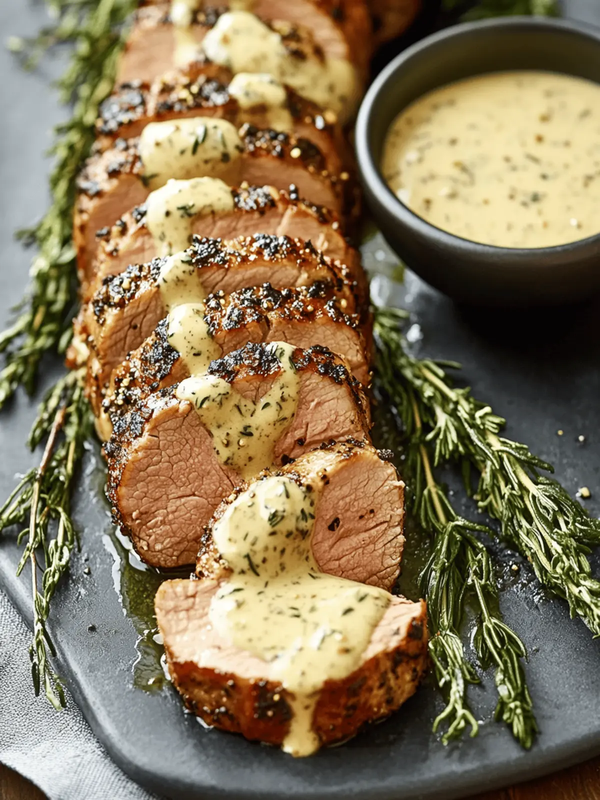 Oven-Baked Pork Tenderloin with Dijon Cream Sauce Magic 3 Oven-Baked Pork Tenderloin with Dijon Cream Sauce