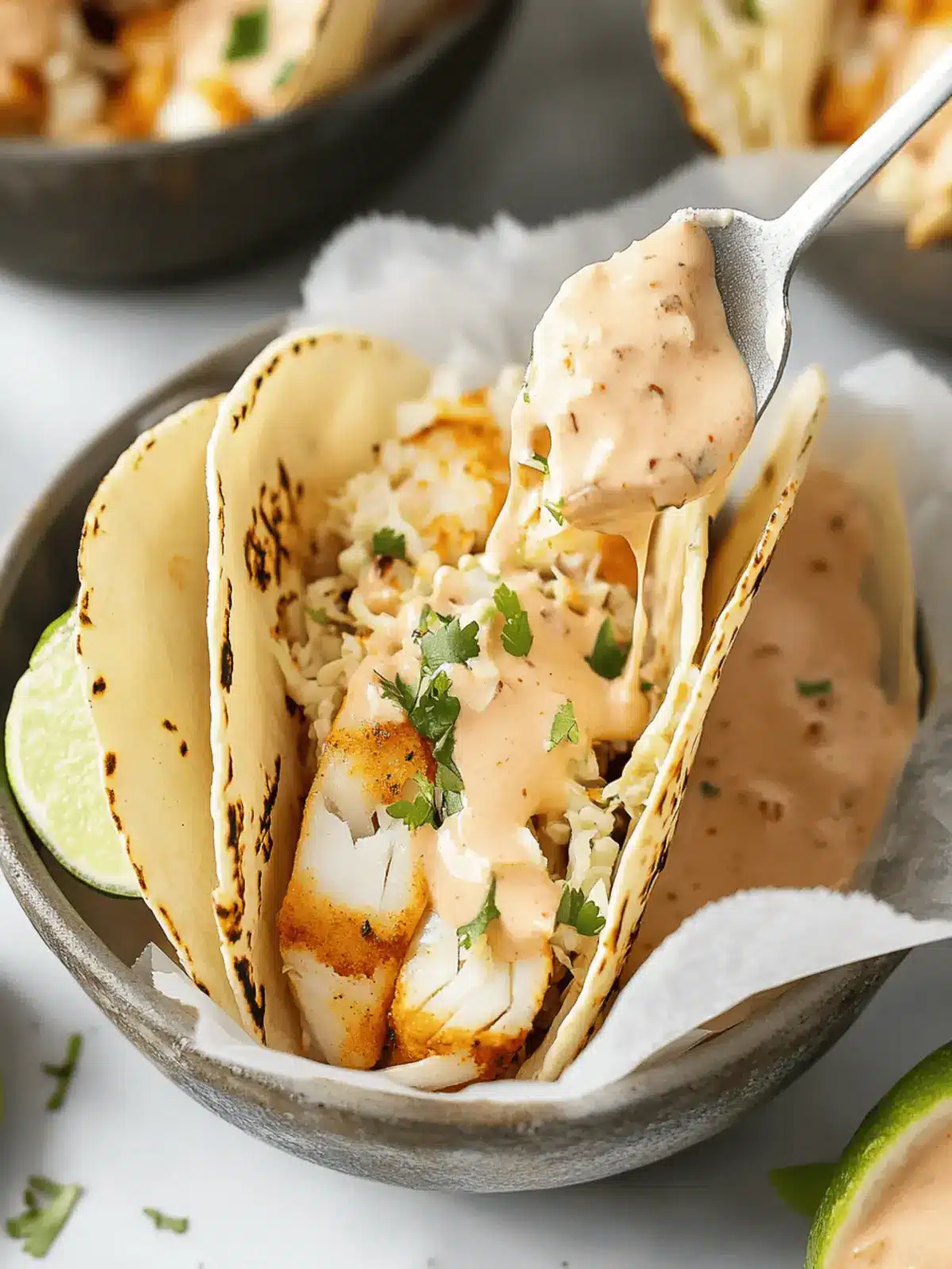 Delicious Fish Tacos with Creamy Sauce: A Family Favorite 2 Fish Tacos
