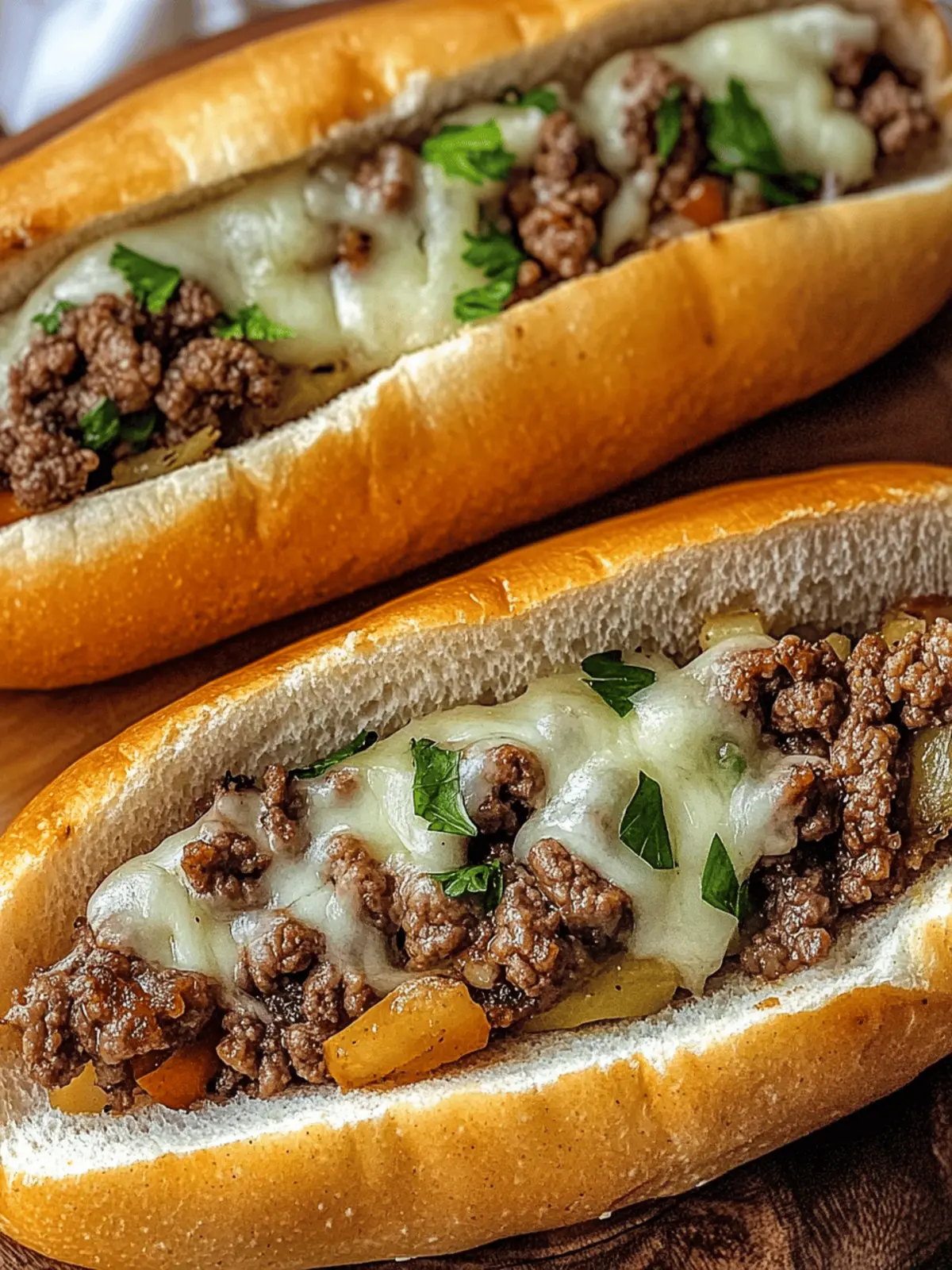 Ground Beef Philly Cheesesteaks: Quick, Customizable Comfort! 2 Ground Beef Philly Cheesesteaks