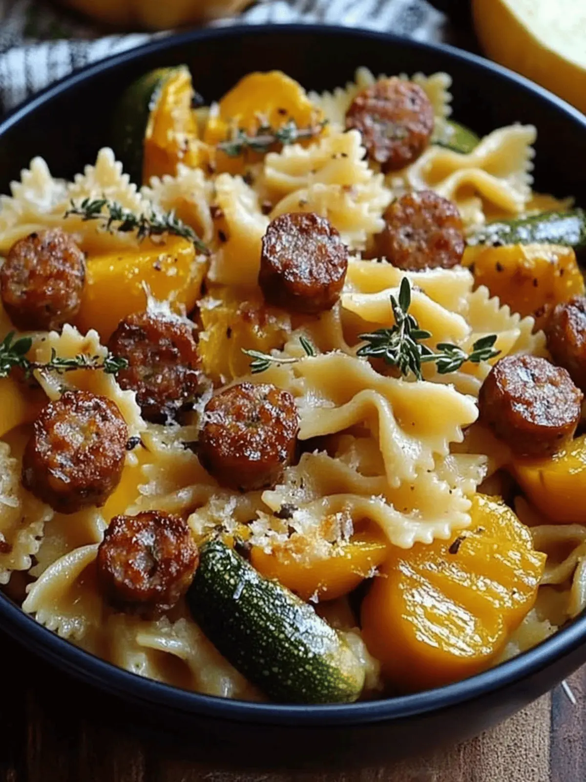 Autumn Sausage Pasta Squash: A Cozy Fall Dinner Delight 2 Autumn Sausage Pasta Squash