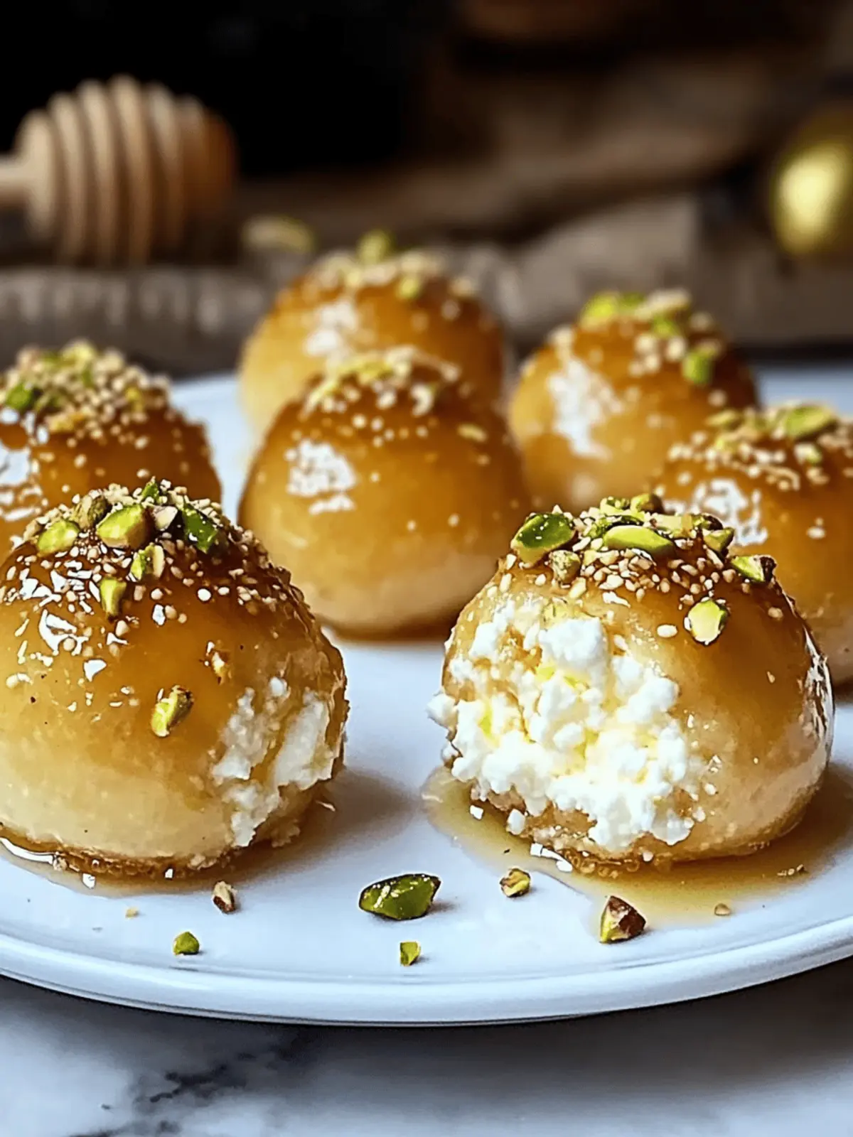 Ricotta Pistachio Honey Bites: Sweetness Redefined at Home 4 Ricotta pistachio honey bites
