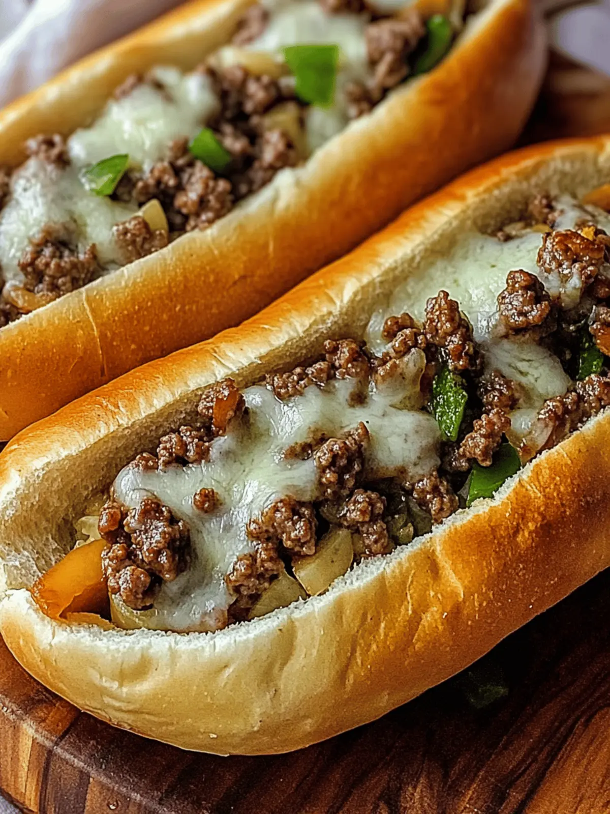 Ground Beef Philly Cheesesteaks: Quick, Customizable Comfort! 4 Ground Beef Philly Cheesesteaks