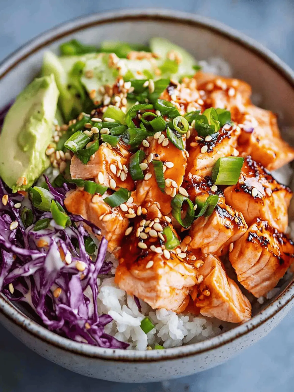 Savory Spicy Salmon Bowl: Quick & Flavor-Packed Dinner! 4 Spicy Salmon Bowl