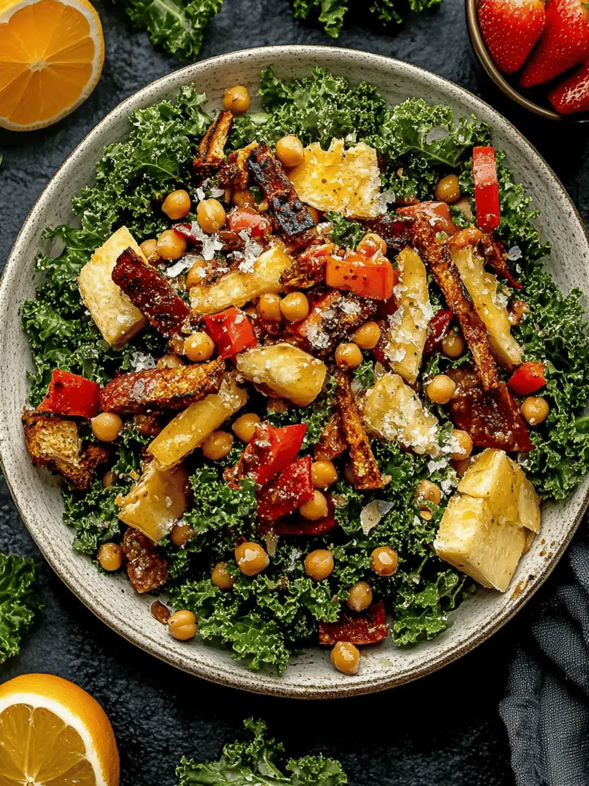 Fall Harvest BBQ Chickpea Kale Salad with a Zesty Twist 3 Fall Harvest BBQ Chickpea Kale Salad with Honey Mustard Dressing