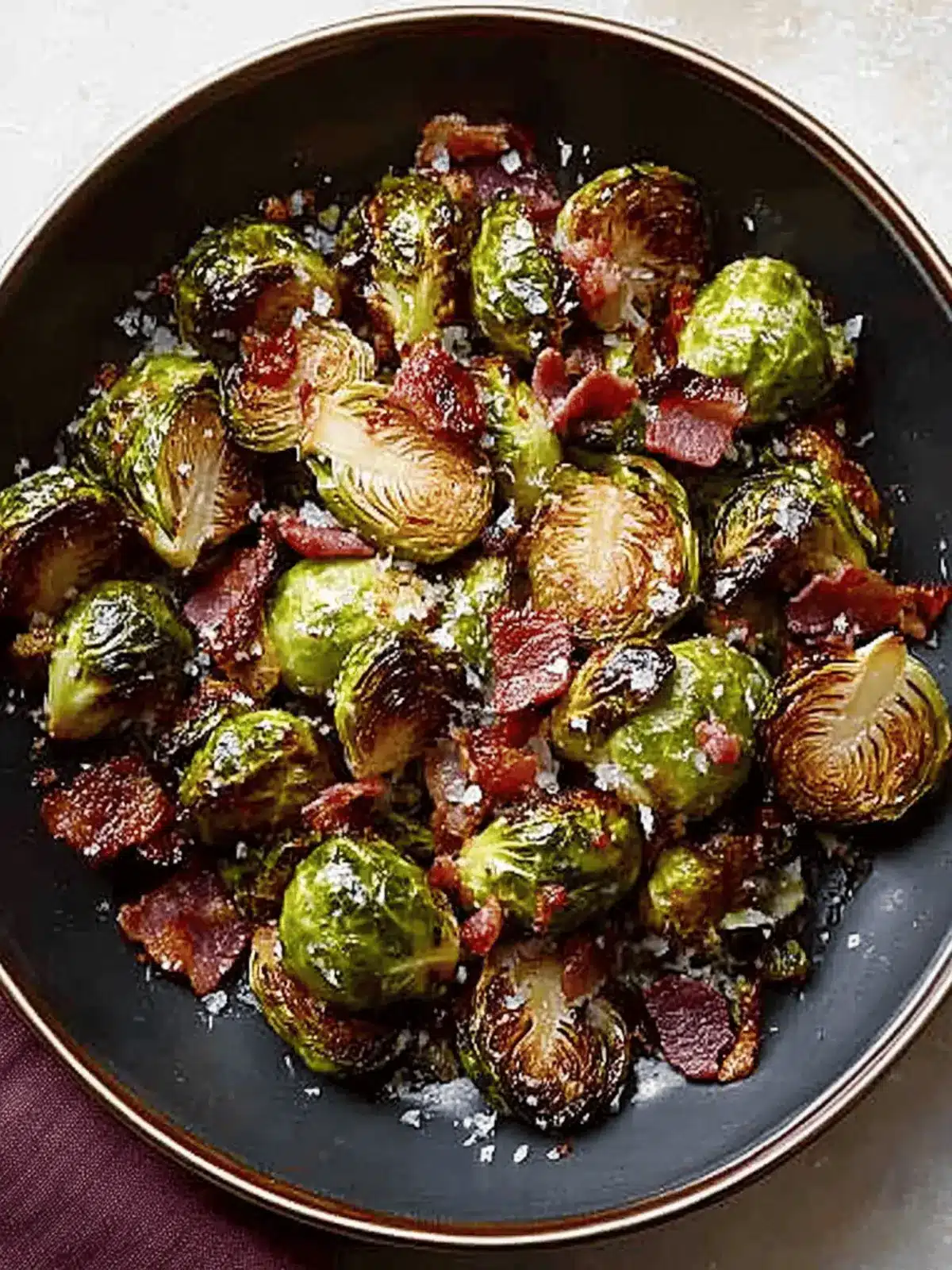 Crispy Roasted Brussels Sprouts with Bacon You'll Crave 2 Crispy Roasted Brussels Sprouts with Bacon