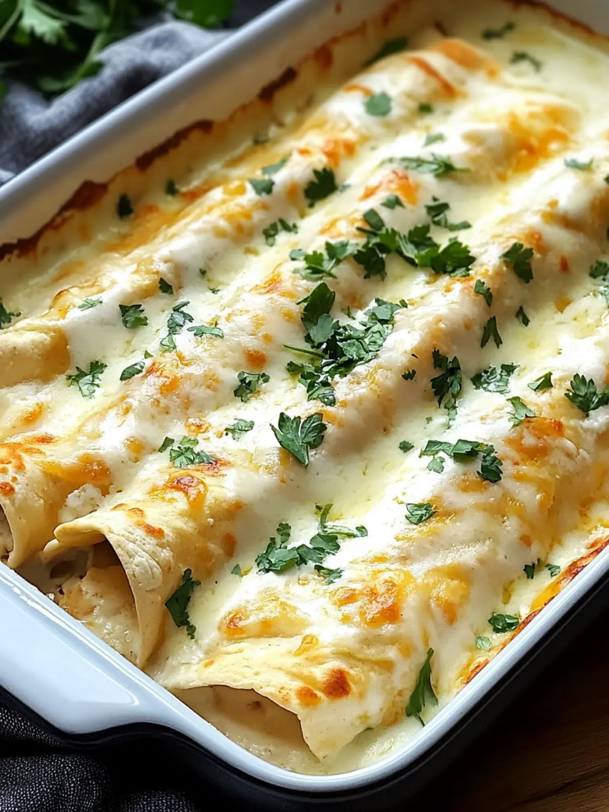 Easy White Chicken Enchiladas with Creamy White Sauce Delight 2 Easy White Chicken Enchiladas with Creamy White Sauce