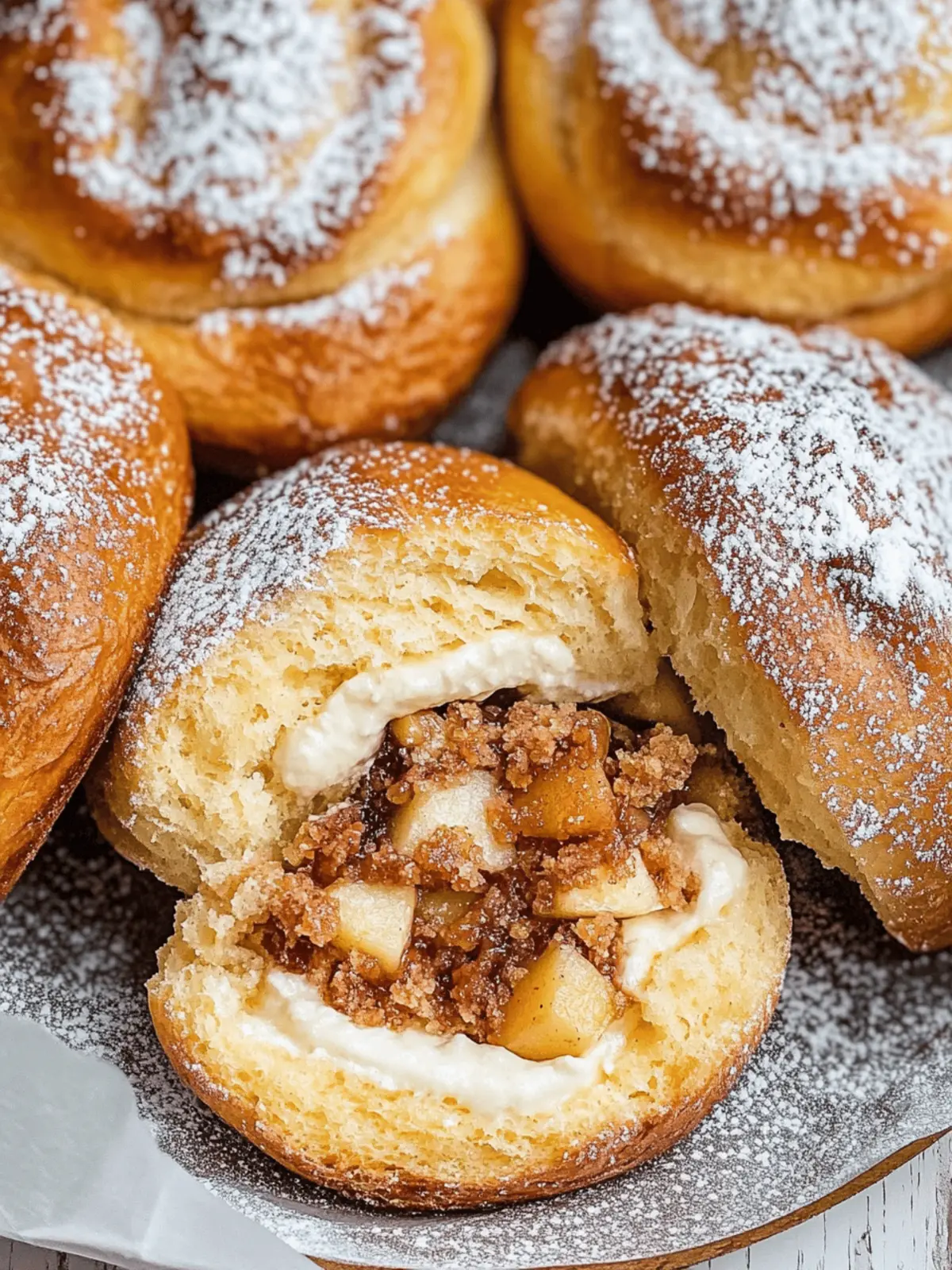 Irresistible Apple Cheesecake Brioche Buns for Cozy Mornings 4 Apple Cheesecake Brioche Buns