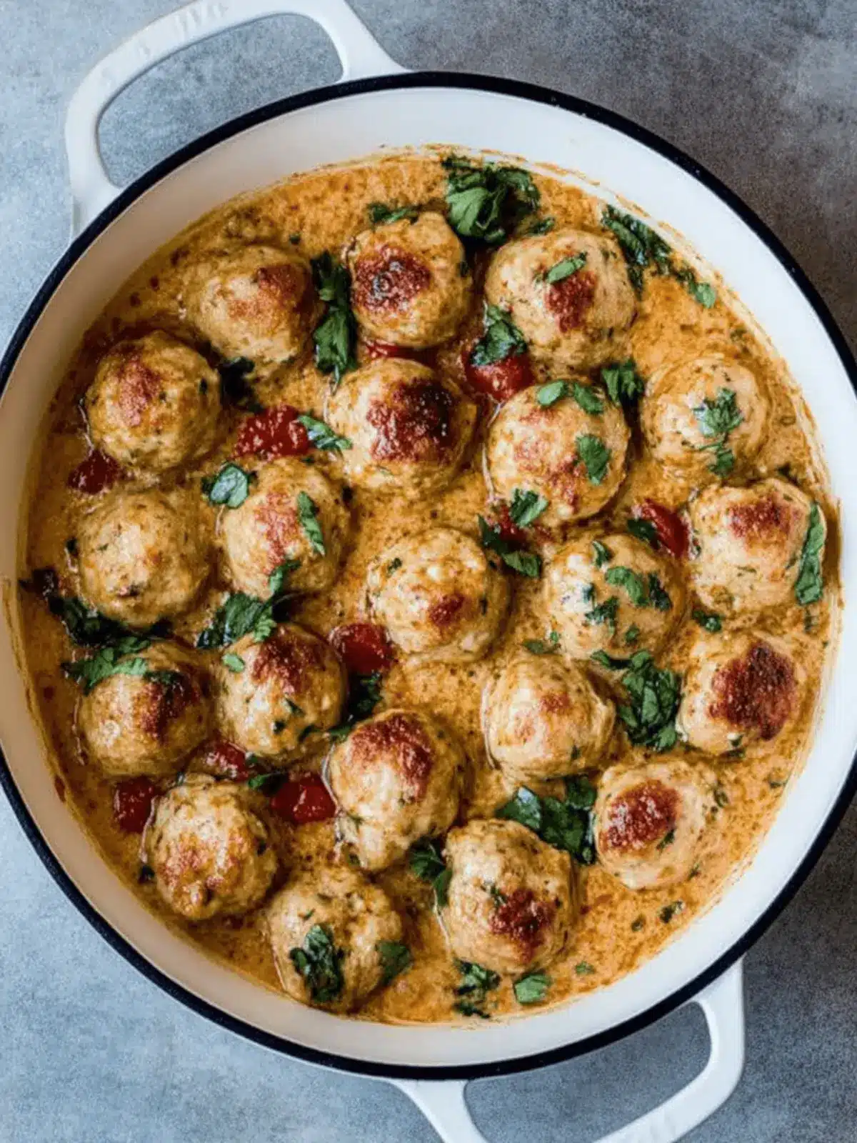 Irresistible Marry Me Chicken Meatballs in Creamy Sauce 3 Marry Me Chicken Meatballs