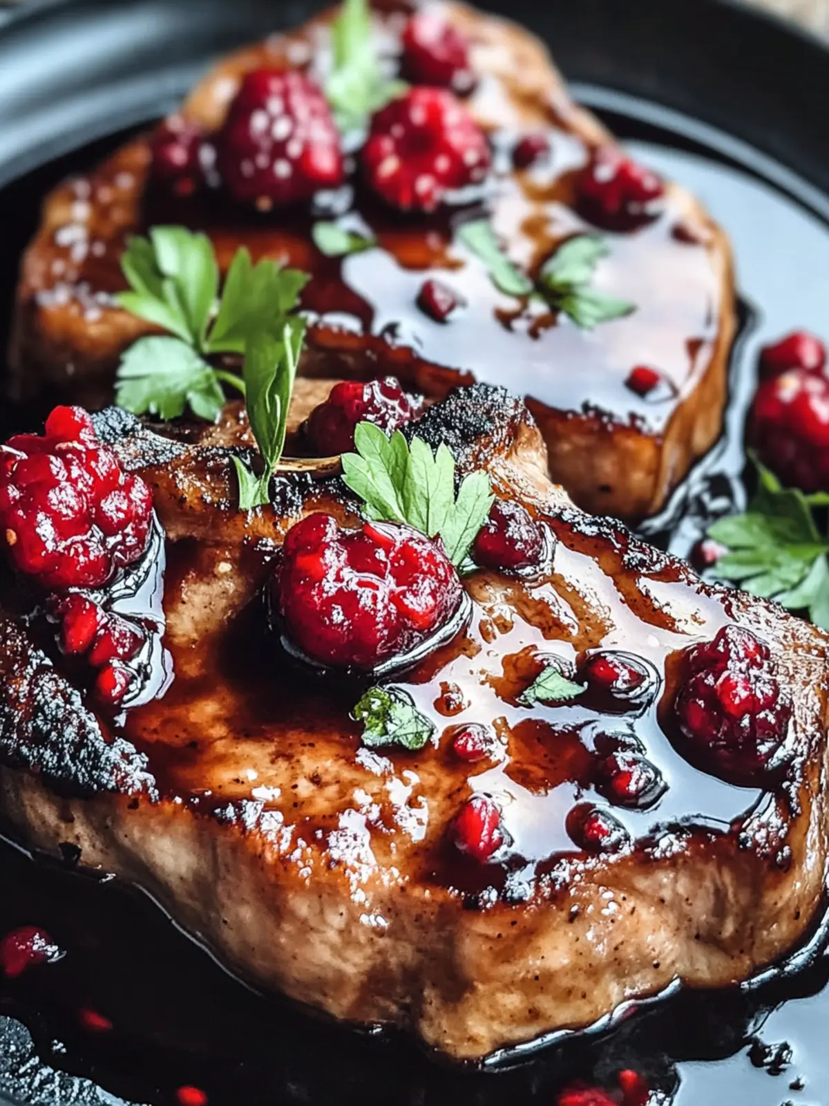 Sweet Meets Tangy Raspberry Balsamic Glazed Pork Chops in 20 Min 3 Sweet Meets Tangy Raspberry Balsamic Glazed Pork Chops
