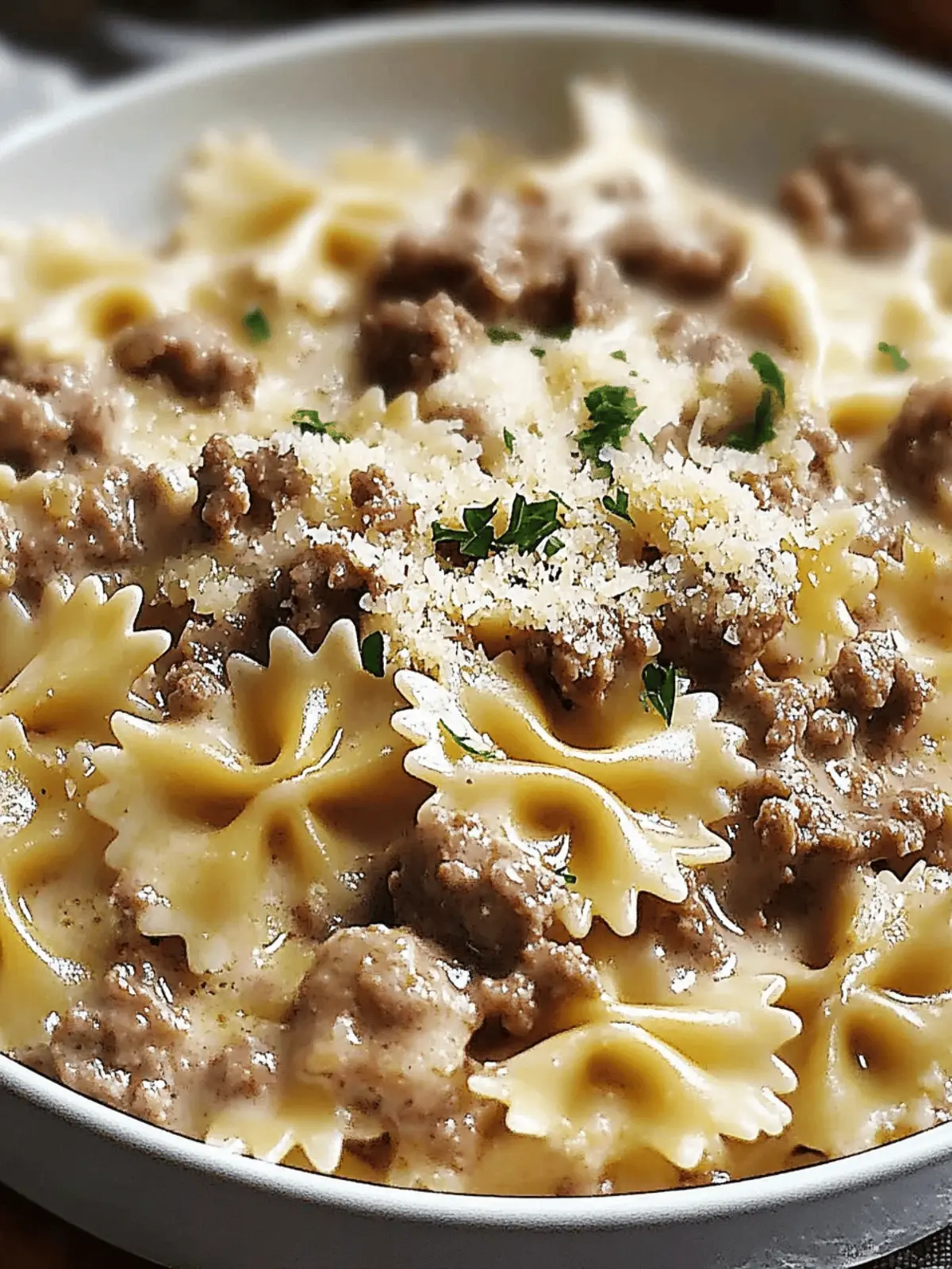 Creamy Parmesan Garlic Beef Bowtie Pasta for Cozy Nights 2 Creamy Parmesan Garlic Beef Bowtie Pasta