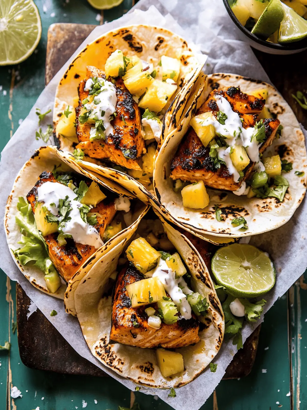 Sheet Pan Chipotle Salmon Tacos with Pineapple Salsa Delight 3 Sheet Pan Chipotle Salmon Tacos with Pineapple Jalape o Salsa.