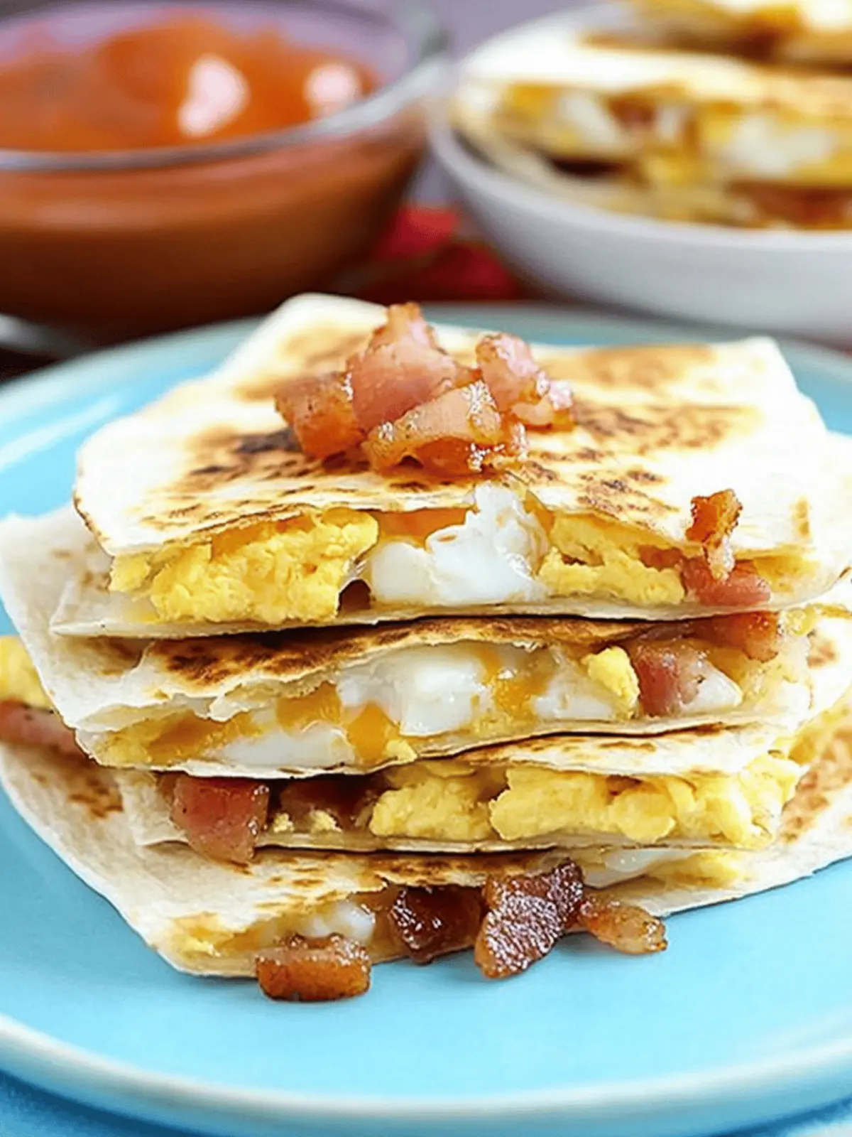 Bacon Egg and Cheese Breakfast Quesadillas Ready in Minutes 3 Bacon Egg and Cheese Breakfast Quesadillas