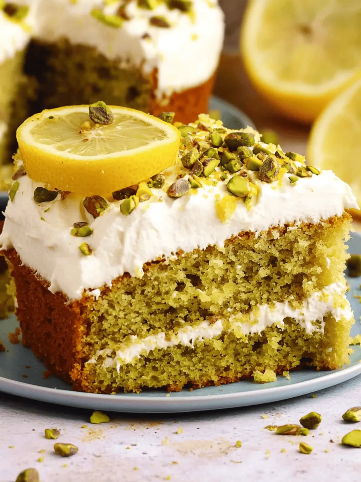 Lemon Pistachio Cake: A Light and Lush Spring Treat 2 Lemon Pistachio Cake