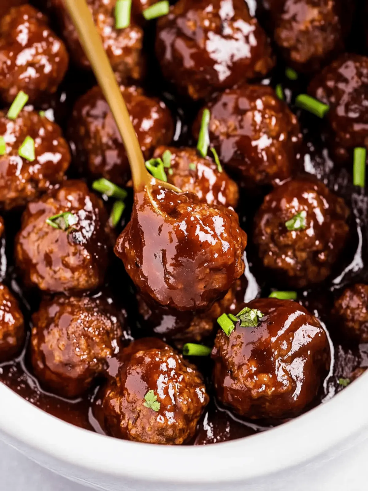 Sticky BBQ Slow Cooker Meatballs for Effortless Entertaining 2 Sticky BBQ Slow Cooker Meatballs