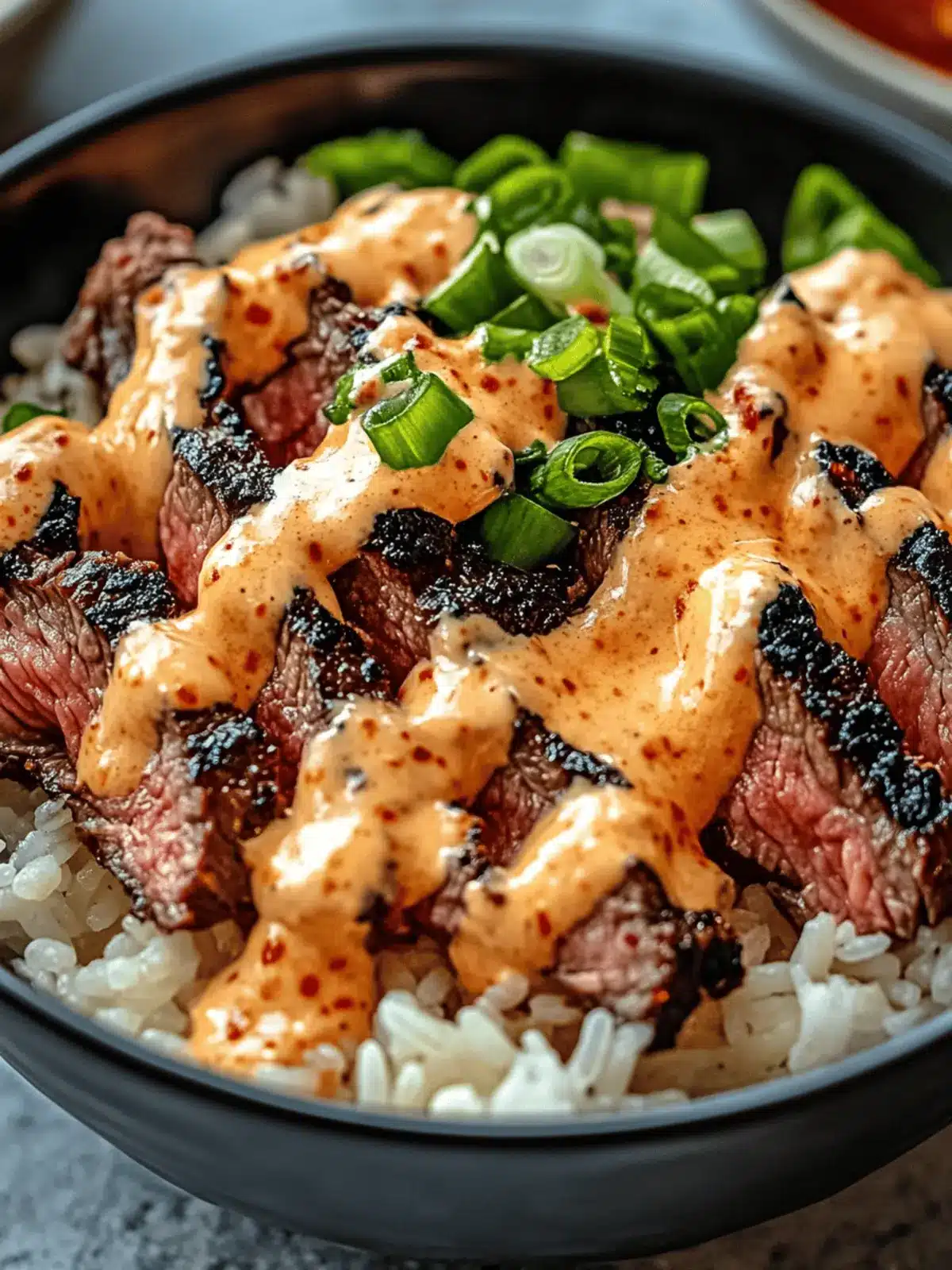 Korean BBQ Steak Rice Bowls with Spicy Cream Sauce Magic 4 Korean BBQ Steak Rice Bowls with Spicy Cream Sauce