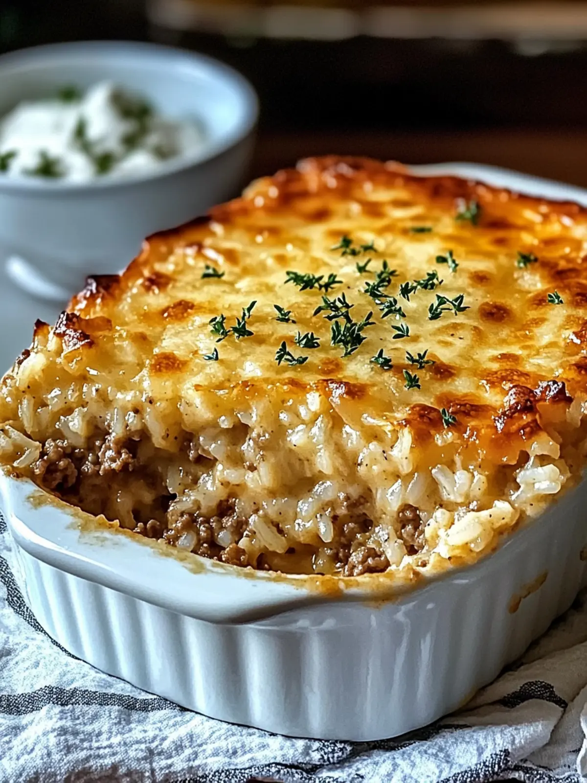 Savory French Onion Ground Beef and Rice Casserole Magic 4 Savory French Onion Ground Beef and Rice Casserole