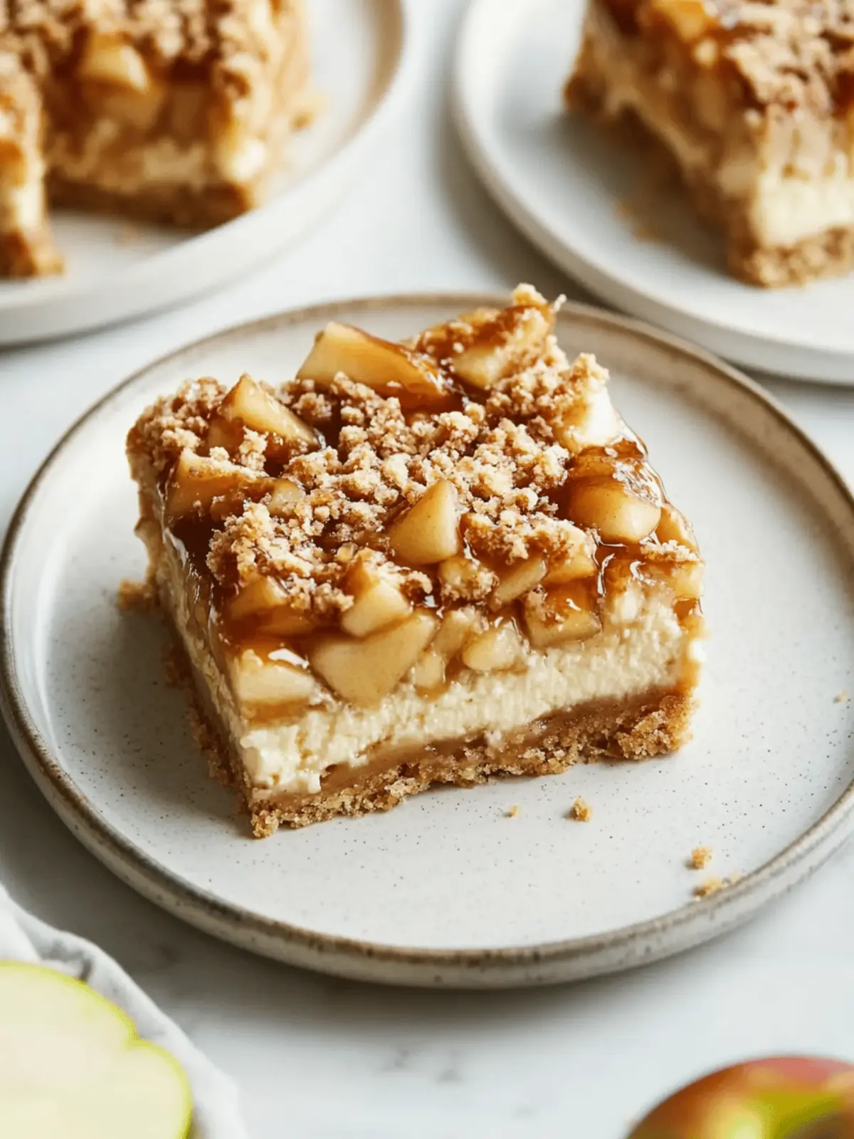 Indulge in Caramel Apple Cheesecake Bars for a Fall Delight 2 Caramel Apple Cheesecake Bars