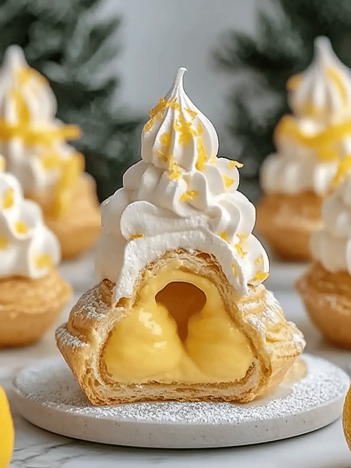 Light Choux Pastries Filled with Lemon Cream A Zesty Delight 4 Light choux pastries filled with lemon cream