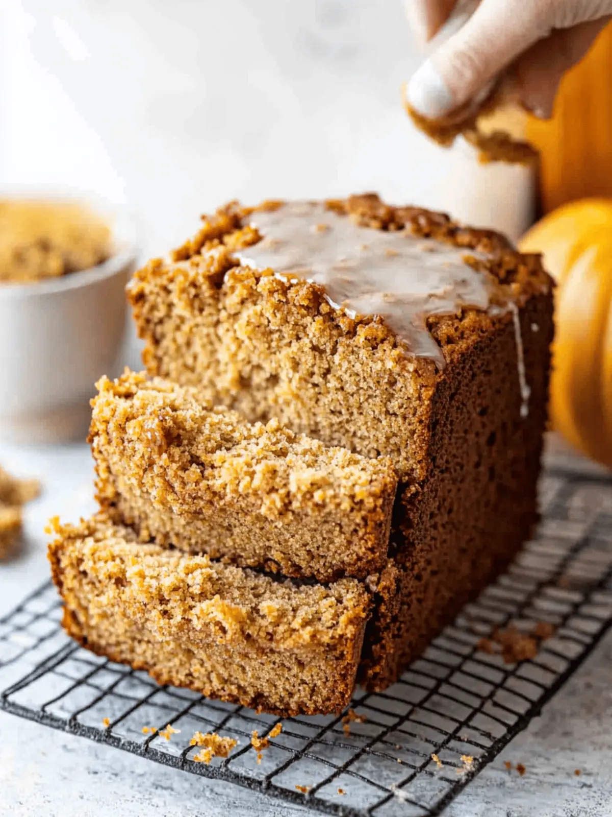 Moist Pumpkin Bread with Maple Glaze You'll Crave This Fall 3 Pumpkin Bread with Maple Glaze