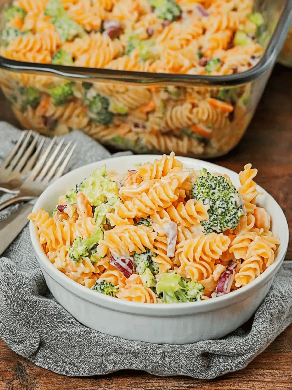 Creamy Broccoli Cheddar Pasta Salad for Effortless Summer Fun 2 Broccoli Cheddar Pasta Salad
