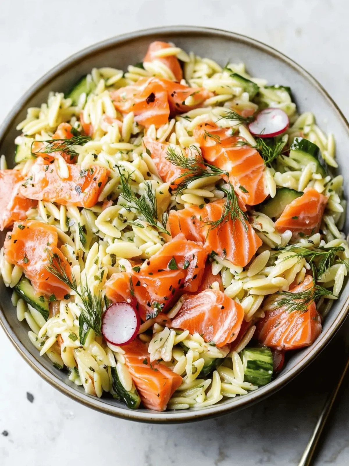 Smoked Salmon Orzo Salad: A Fresh Twist for Home Chefs 4 Smoked Salmon Orzo Salad