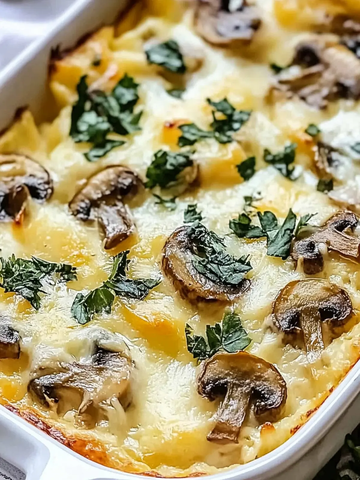 Irresistible Cheesy Mushroom Casserole for Comfort Food Lovers 3 Cheesy Mushroom Casserole
