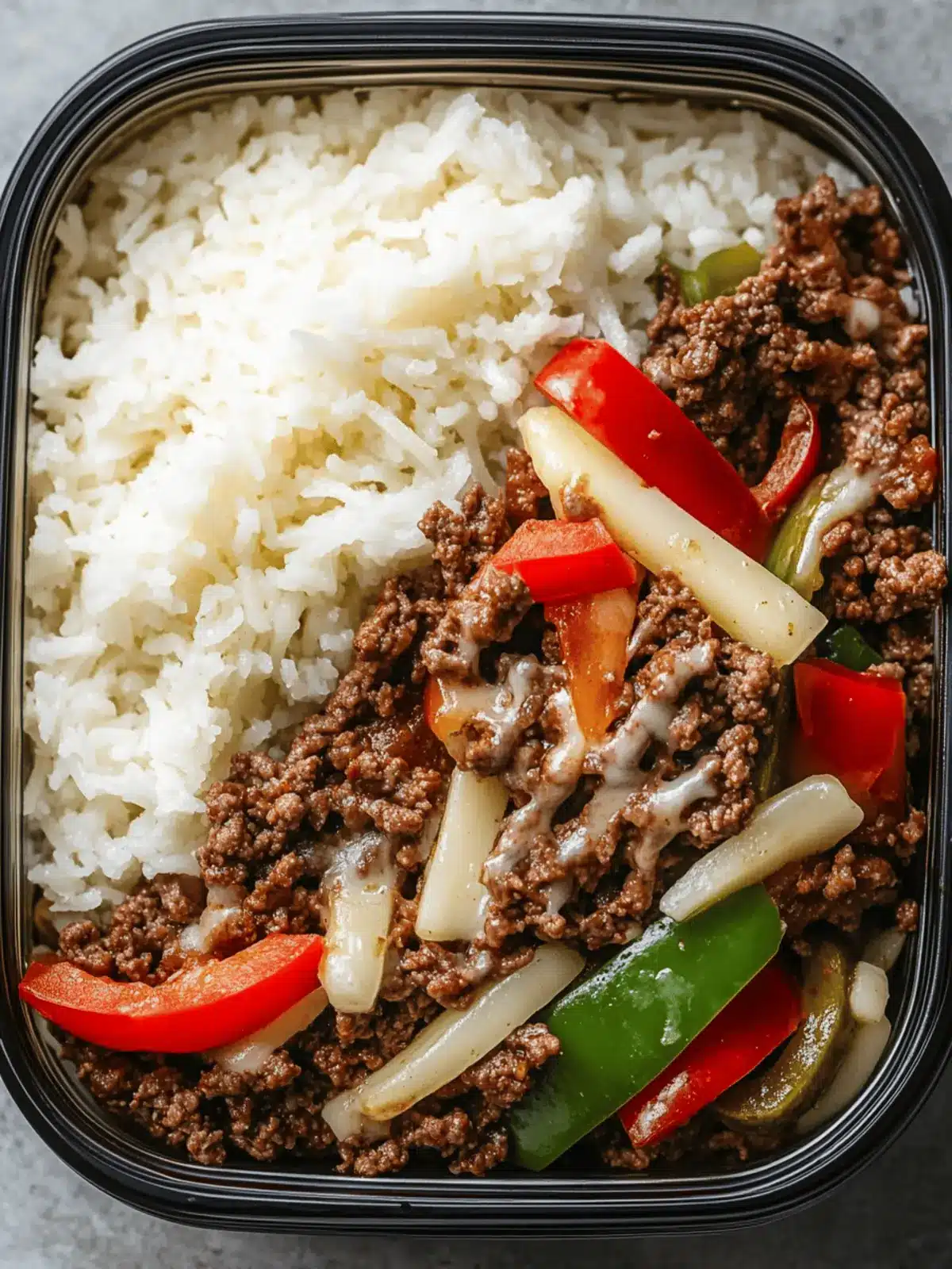 Ground Beef Philly Cheesesteak Meal Prep Bowls You ll Love 4 Ground Beef Philly Cheesesteak Meal Prep