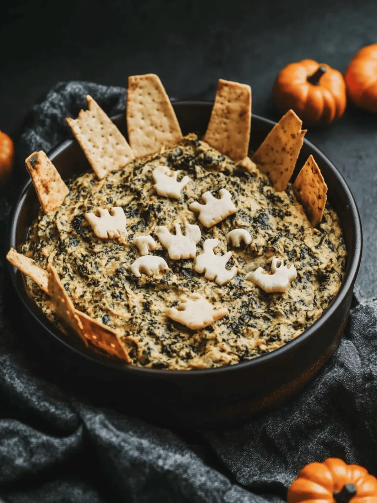 Spooky Halloween Graveyard Spinach Dip That's a Crowd-Pleaser 4 Spooky Halloween Graveyard Spinach Dip